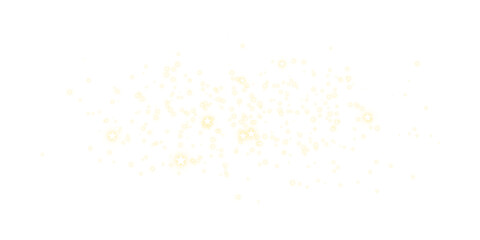 Realistic golden star dust light effect. Vector isolate. Only star dust layer