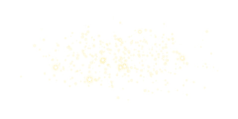 Golden star dust light effect. PNG isolate. Only star dust layer