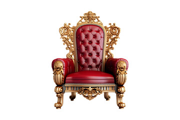 Royal King's Chair (PNG Cutout) isolated on transparent background