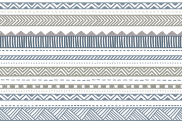 Fototapete Boho-Stil Ethnic vector seamless pattern. Tribal geometric background, boho motif, maya, aztec ornament illustration. rug textile print texture