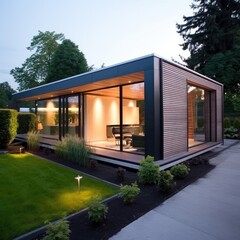 Fototapeta na wymiar Modern energy saving house