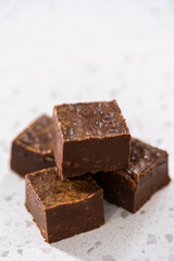 Homemade chocolate peanut butter fudge