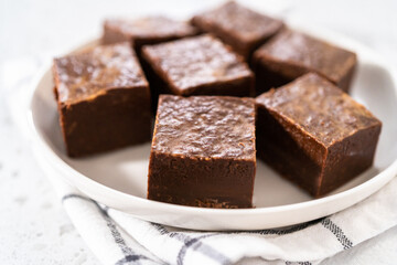 Homemade chocolate peanut butter fudge