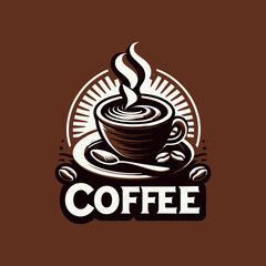 Vector logo with reference colors on coffee with creamy and minimalist styles