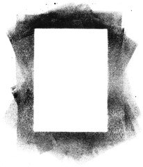 Handgedruckter schwarzer Rahmen - analoger Rand Rahmendruck