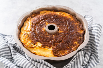 Carrot bundt cake with cream cheese frosting