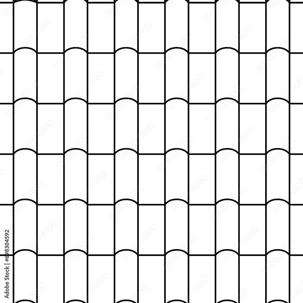 Wall mural roof seamless pattern. repeating rectangles surface. tiling repeat geometric grid. repeated roofing 