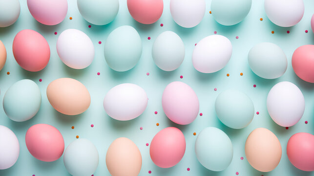 Colorful Decorated Easter Eggs Wallpaper Background For Easter Celebration