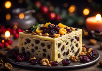 Fototapeta na wymiar festive cake, beautifully decorated, festive mood