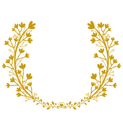 Golden Floral Wreath