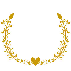 Golden Floral Wreath © RIMELA STUDIO 