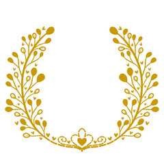 Golden Floral Wreath © RIMELA STUDIO 