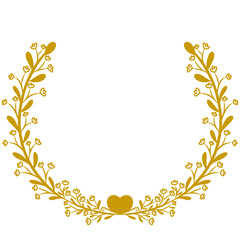 Golden Floral Wreath © RIMELA STUDIO 