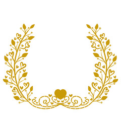 Golden Floral Wreath © RIMELA STUDIO 