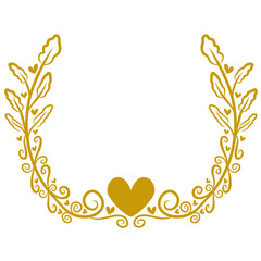 Golden Floral Wreath © RIMELA STUDIO 