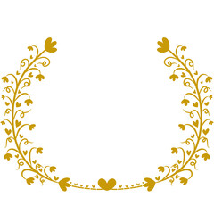 Golden Floral Wreath © RIMELA STUDIO 
