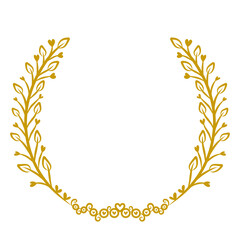 Golden Floral Wreath © RIMELA STUDIO 