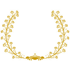 Golden Floral Wreath © RIMELA STUDIO 