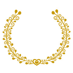 Golden Floral Wreath © RIMELA STUDIO 