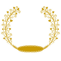 Golden Floral Wreath © RIMELA STUDIO 