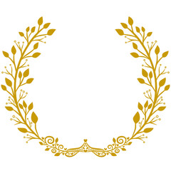 Golden Floral Wreath © RIMELA STUDIO 