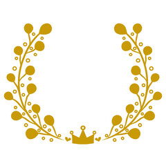 Golden Floral Wreath © RIMELA STUDIO 