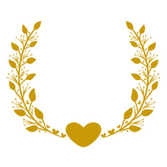 Golden Floral Wreath © RIMELA STUDIO 
