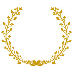 Golden Floral Wreath © RIMELA STUDIO 