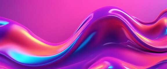 Wavy Fantasy: Purple and Pink Abstract Texture with Dynamic Curves and Three-Dimensional Patterns - A Creative Splash of Liquid Artistry - Abstract Purple Background with Waves