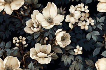 A floral seamless wallpaper. 
