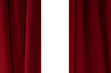 red curtains