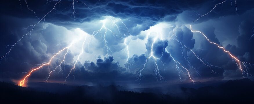 lightning over the country side