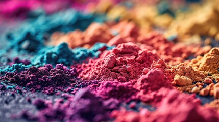 Obraz premium Colorful powder splash explosion dust paint wallpaper background