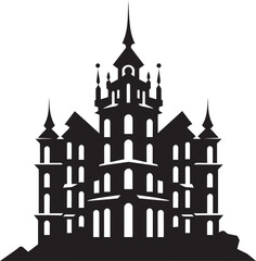 Obraz premium Skyline Multifloor Design Multifloor Vector Logo Icon Metropolitan Heights Sketch Cityscape Building in Vector Icon
