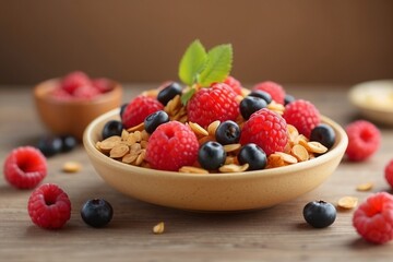 muesli with berries