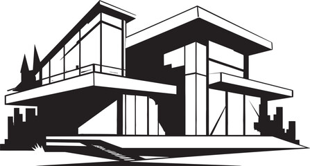 Innovative Housing Mark Architecture Design Vector Logo Creative Dwelling Impression House Idea Vector Icon