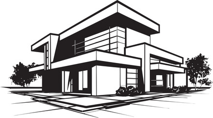 Modern Housing Mark Architecture Idea Vector Logo Architectural Brilliance Symbol House Design Vector Icon
