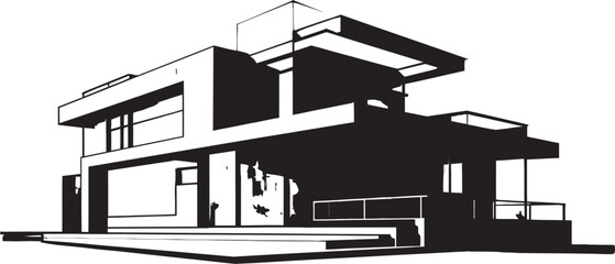 Architectural Visionary House Idea Design Vector Icon Innovative Housing Mark Architecture Design Vector Logo
