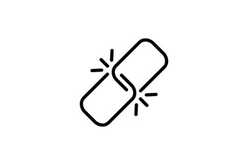 link icon. icon related to basic web and UI. suitable for web site, app, user interfaces, printable etc. line icon style. simple vector design editable