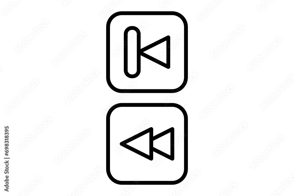 Poster backward icon. icon related to basic web and ui. suitable for web site, app, user interfaces, printa