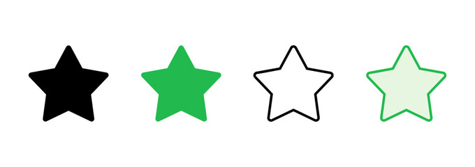 Obraz premium Star Icon set. rating icon vector. favourite star icon
