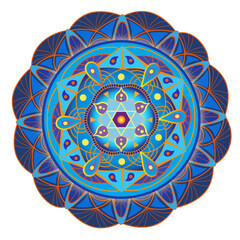 mandala colorful geometric shapes color coloring