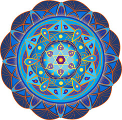 mandala colorful geometric shapes color coloring