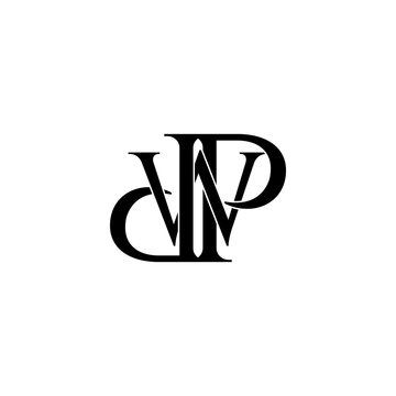 wdp lettering initial monogram logo design