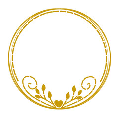 Golden Circle Frame Decoration