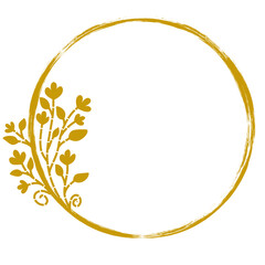 Golden Circle Frame Decoration