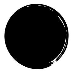 Fototapeta na wymiar Zen Circle Icon Symbol in Black Color. Zen Illustration for Logo, Art Frame, Art Illustration, Website or Graphic Design Element. Format PNG