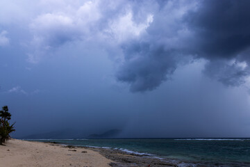 Storm clouds over Lombok Island, Indonesia