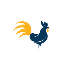 Rooster vector logo design template.