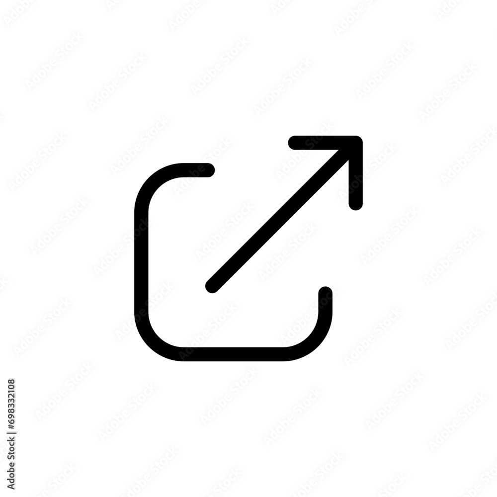 Aufkleber Share icon External Link Icon Page open new window icon. web vector icon